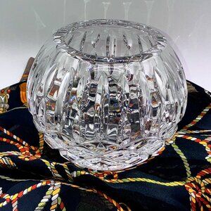 Vintage Cut Crystal Petal Bowl Unbranded 12 pt